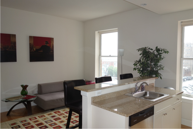 Kitchen Island/ dishwasher - 1334 Walnut Street Apartments