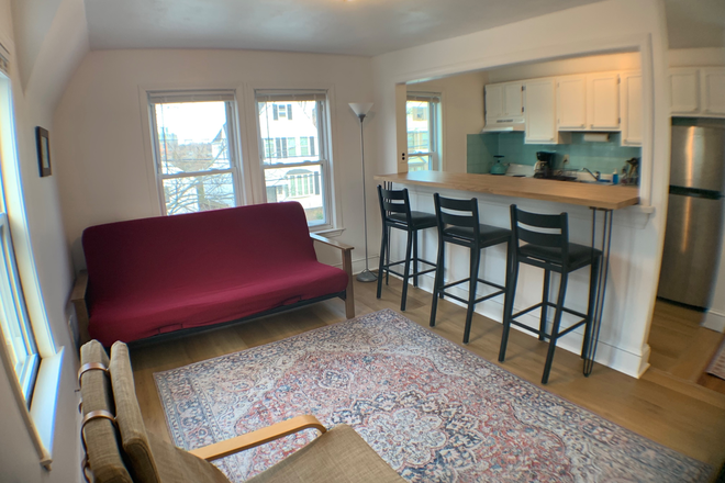 Living room - Sunny 1-bedrm furnished apt, steps from Harvard SEAS, HBS, HKS, main campus