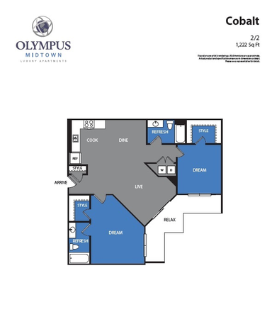 Floor plan. Your bedroom is the one on the right (DREAM+STYLE). - Shared Apartment Unit, 20-min walk from Vanderbilt