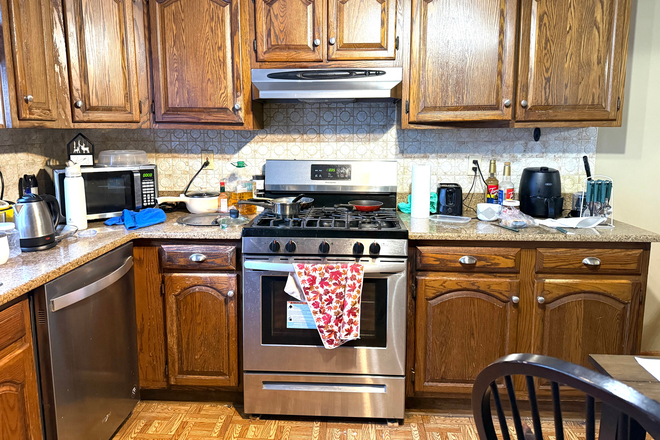 Granite countertops and stainless steel applicances - One Bedroom Available in Beautiful 3 BR Apartment with Modern Kitchen