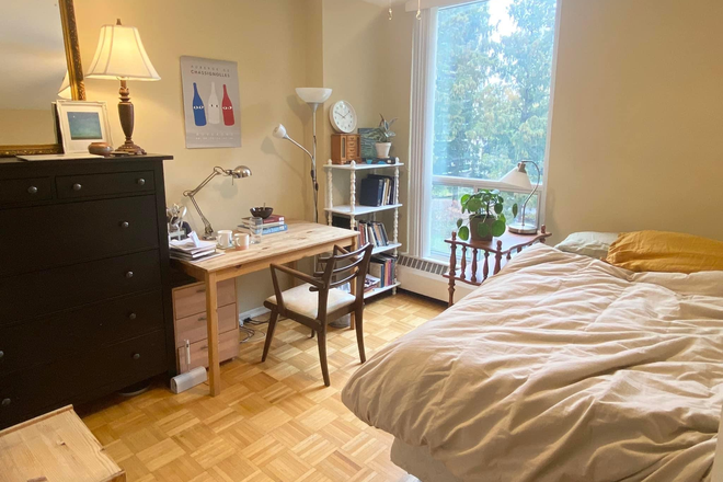 Bedroom - December/Christmas SUBLET Sunny, north-facing spacious furnished room in a 2b1b apartment