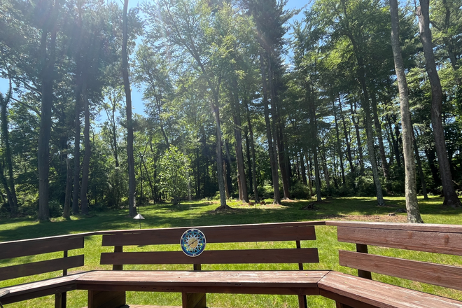 Rear yard - Furnished room with private bathroom in shared home for female-Pineview Ct-Montgomery