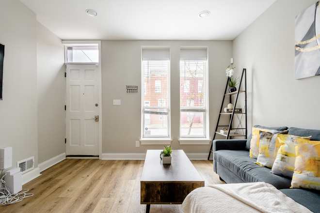 Living room - Steps from Hopkins | Cozy Home + Free Parking