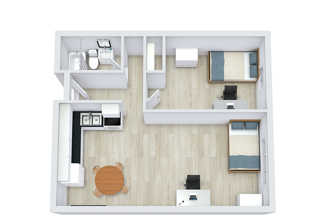 SR 1 Bed Deluxe Layout - Capri Apartments  - Stoneridge