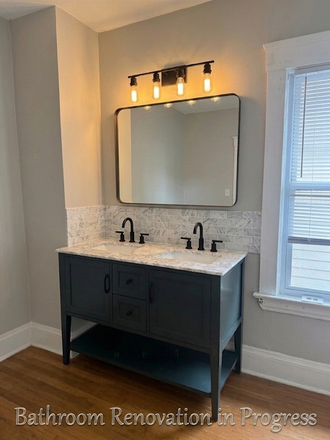 2nd bathroom double vanity and dressing room - Renovated 3BR/2BA duplex near CWRU and University Circle Duplex