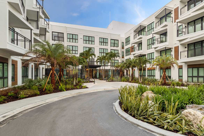 Front Entrance - The Hub on Campus Apartments