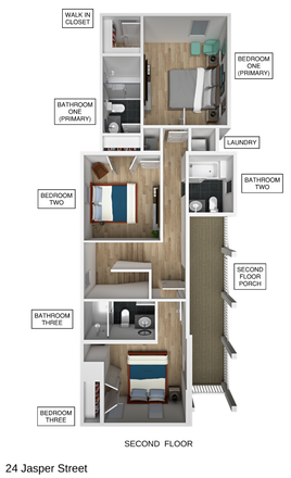 Second Floor - 24 Jasper St - 4BR/4BA - Brand New Complete Remodel with Off-Street Parking and Outdoor Spaces House