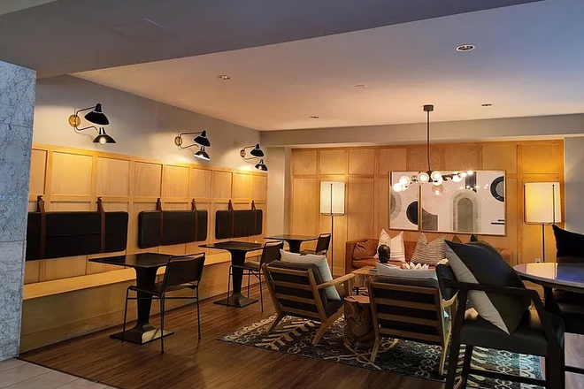 Building entryway view - Large studio, Letterman House