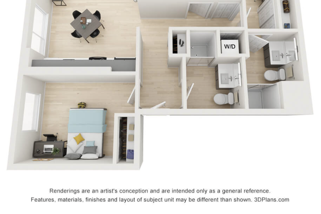 Floor Plan - 3x2 Apartment - The Abbot Apartments, Close to campus