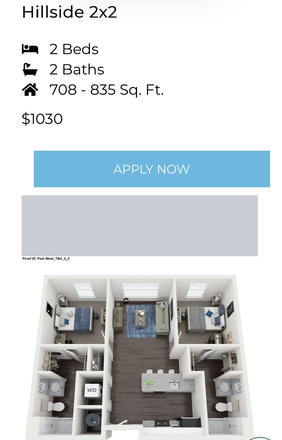 Apartment layout - Parkwest Apartments