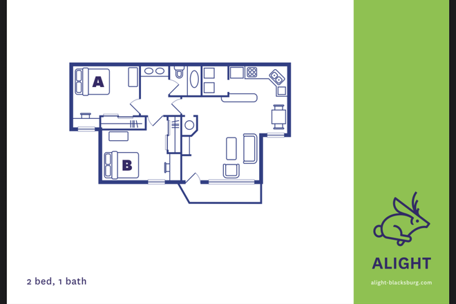 Layout of the Apartment - Alight Blacksburg