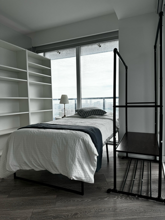 Flex Room: $1,100 Private room with Double sized Bed (Shared Bathroom) - Private rooms in a co-living condo unit at Wellesley St. E, Toronto for Females only