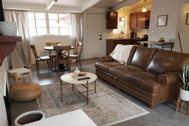 Living Area Desk View - Furnished House, Utilities Included, Big Yard, Dogs Welcome! NOT A SHARED SPACE