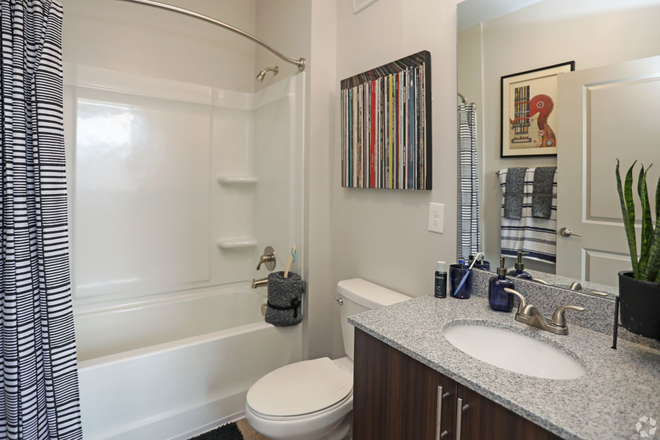 Bathroom in similar apartment - The Finmore at 241 Apartments