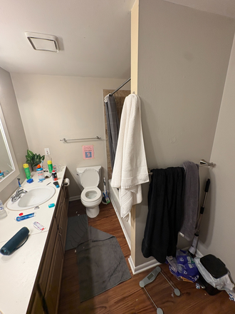 Jack & Jill bathroom - Unit B Apartments
