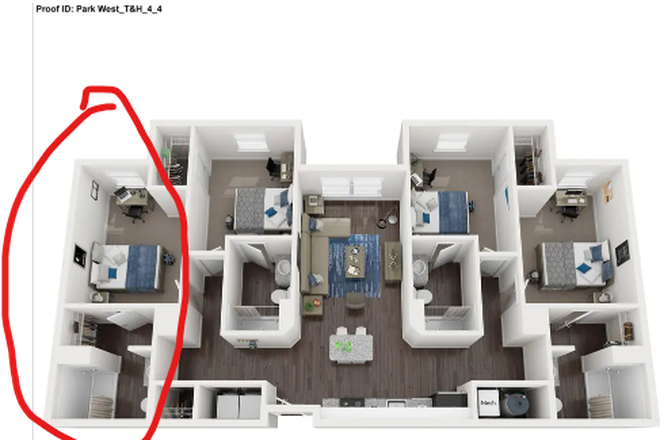 Bedroom layout - Park West
