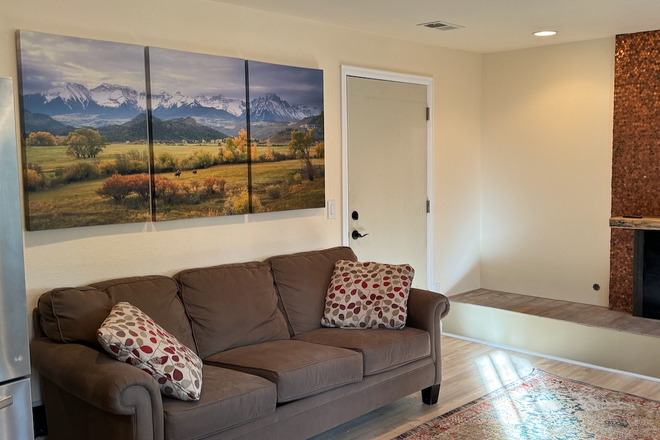 Main living area - Modern 1-Bedroom Apartment with Private Patio in East Boulder