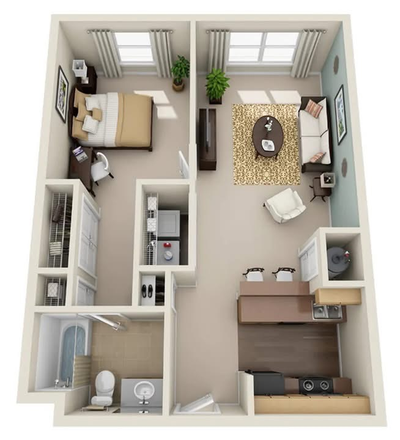 Apartment floorplan - Campus Crossings Briarcliff