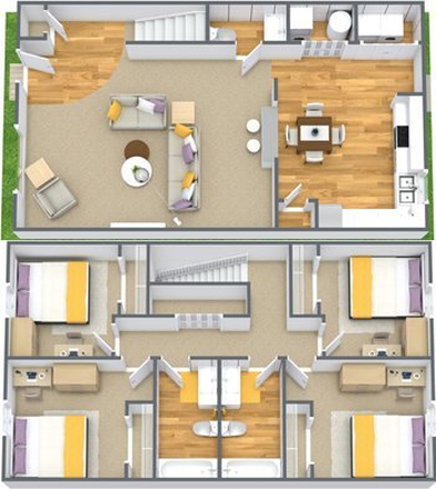 Two story view of floor plan - Pheasant Run Town Homes