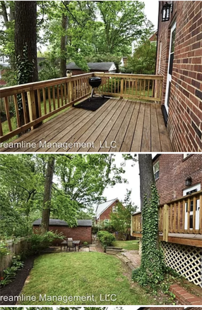 Back yard/patio - 5 student house, ~20 minute walk to campus