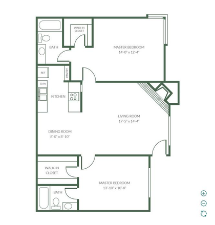 Floor plan - Private Furnished Room in 2B/2B Near UCSD – Summer Sublease (June–Aug)