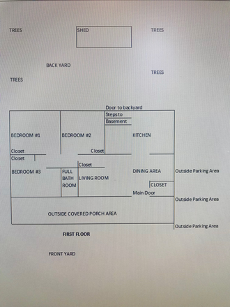First Floor Plan - 5111 Lackawanna St - 5bd/3Ba Large house