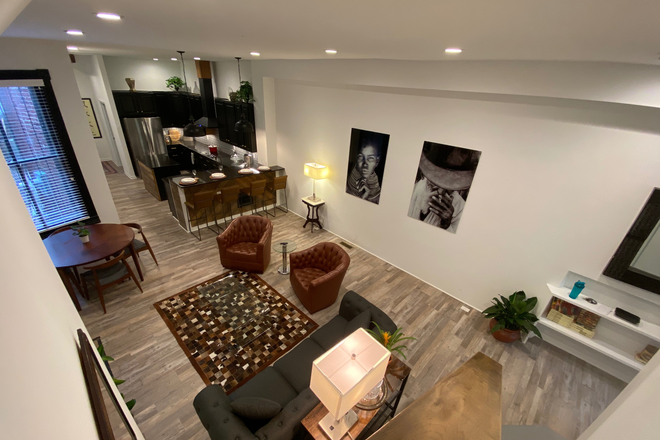 Main Level LR/Kitchen-Shared - Beautiful Newly Renovated Furnished Brownstone - Three Ensuite Bedrooms Townhome