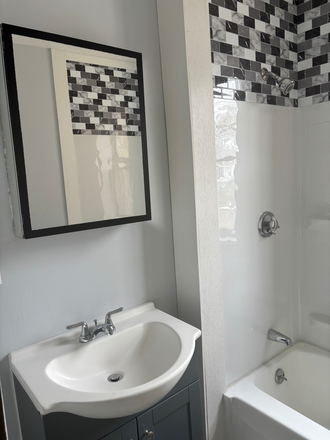 Bathroom/Sink and Mirror - Quiet and Charming 2 Bedroom 1 Bath Condo for Rent in Methuen