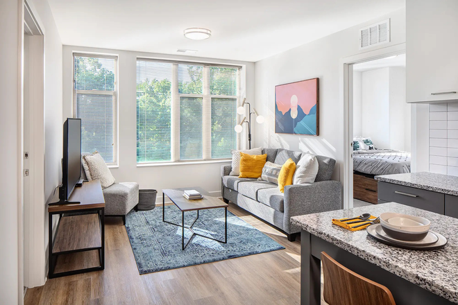 Living Room - Tempo- Private bedroom and bath in a 4 bedroom/4 bath apartment