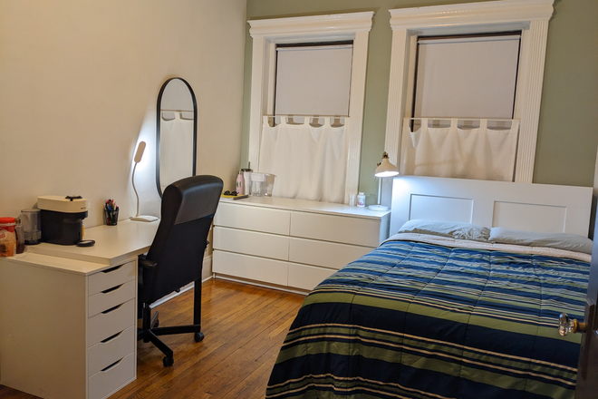 $1350- 3rd floor- 3 occupants - 9/1/26- NO rental FEE- beautifully furnished room- heat/H2O incl.- clean/safe