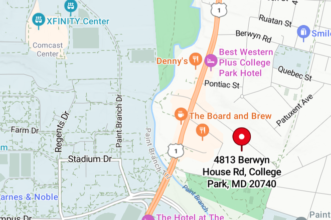 location on map - Townhouse close to academic buildings