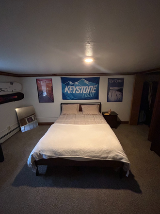Mattress, bedframe, mirror and nightstand - Cottage housing on The Hill, close to campus
