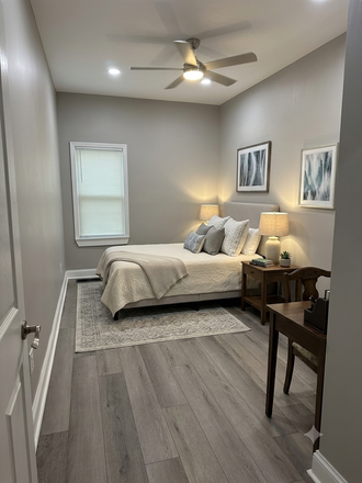 bedroom staged - Brand New One Bedroom with washer/dryer in unit Steps to MIT Apartments
