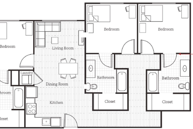 Floor plan without furniture - Watercress Tuscalossa