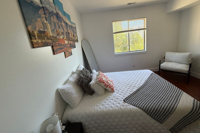 Bedroom - Nice Private Furnished Girl Room Downtown with View Apartments