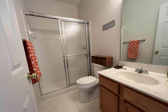 Private bathroom - one step out of the bedroom to the left - Furnished private room & bathroom in shared living/workspace in Mt. Airy/College Hill Condo
