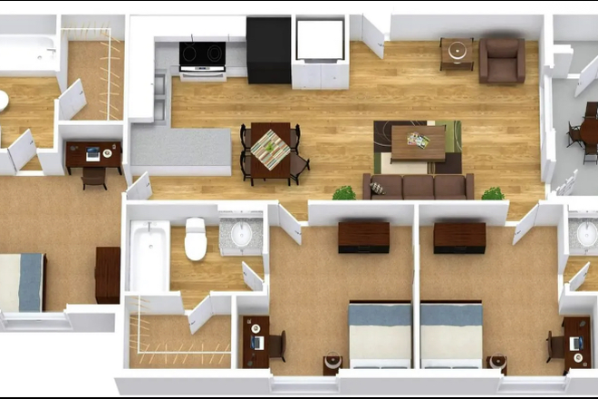 3rd person view - The Heights of Knoxville Apartment complex