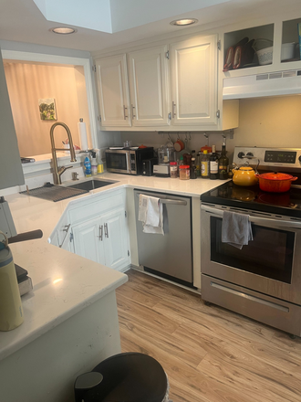 Kitchen from front entrance - Cute two bed 1.5 bath townhouse right outside of Hillsoboro Village.