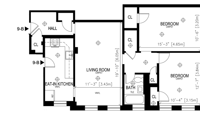 Apt plan - Summer Sublet  2BR/1BA HH APT 5 mins to Harvard Yard