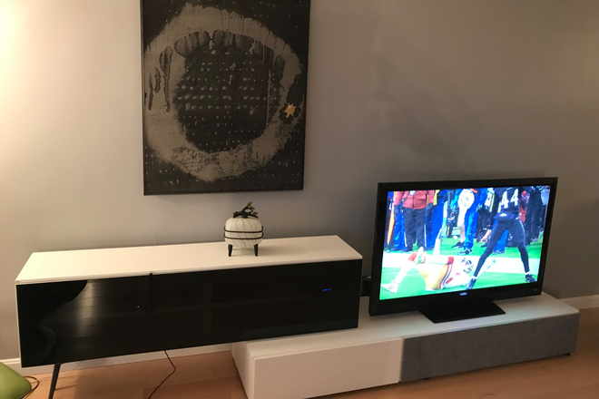 More of TV area; Samsung smart TV; highspeed internet - Steps from Mass General.  Super contemporary luxury furnished apartment in concierge building