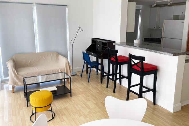 Dining counter & desk space - 1 Bedroom apartment across Grove Central in the heart of Coconut Grove! - Villagio Apartments