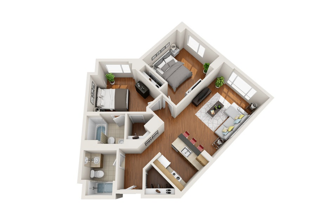 Floor Plan - Apartment Close to Campus