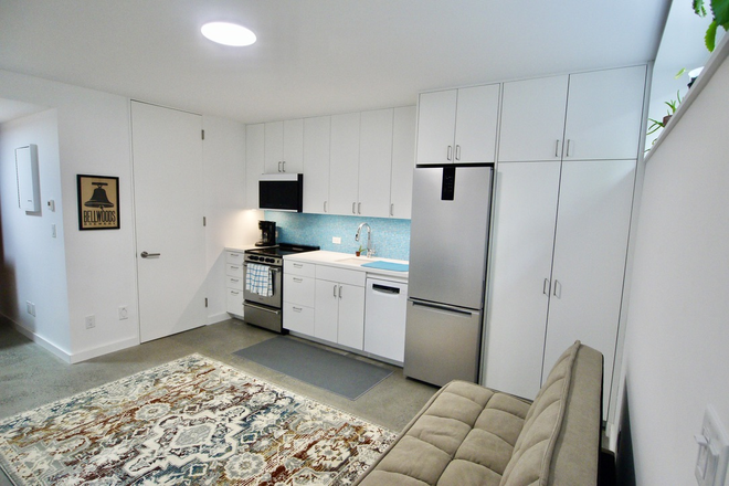 Kitchenette - Furnished, self-contained studio apartment in brand new custom built house at Bathurst/College