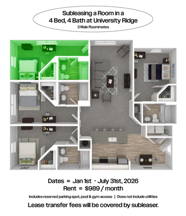 Floor plan - University Edge Student Quarters Apartments