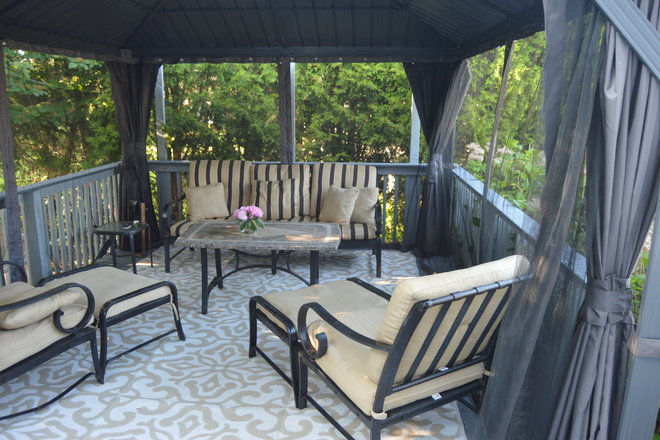 Outdoor Living Area Canopy - Shore Beats Living in a Dorm Room!  Rent; 2,700. (900 per. student) House