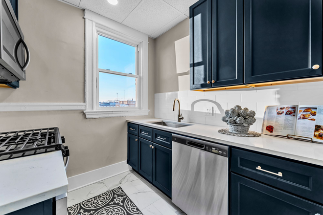 Kitchen - Private room with en suite bath in a 3B2B, Charles Village Apartments