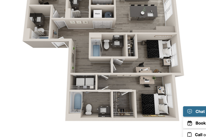 Floorplan, bottommost room is for sublease - The Metropolitan Tampa Apaprtments