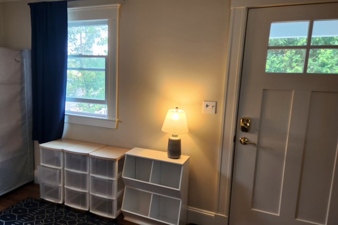 Main room and private entrance - Furnished self-contained room in West Medford home