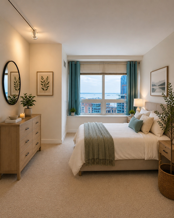 Best view, every morning you can see the sunrise. Quit, nature light, better sleep - 37th Floor Lake View 1BR | 10 Min Walk to Northwestern University Chicago Campus | In-Unit Laundry Apartments