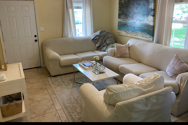This is what the living room looks like - 2 bedroom 2 bathroom house